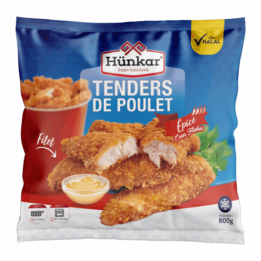 Geflügelprodukte 18 Tenders de poulet epice 800g | Hünkar